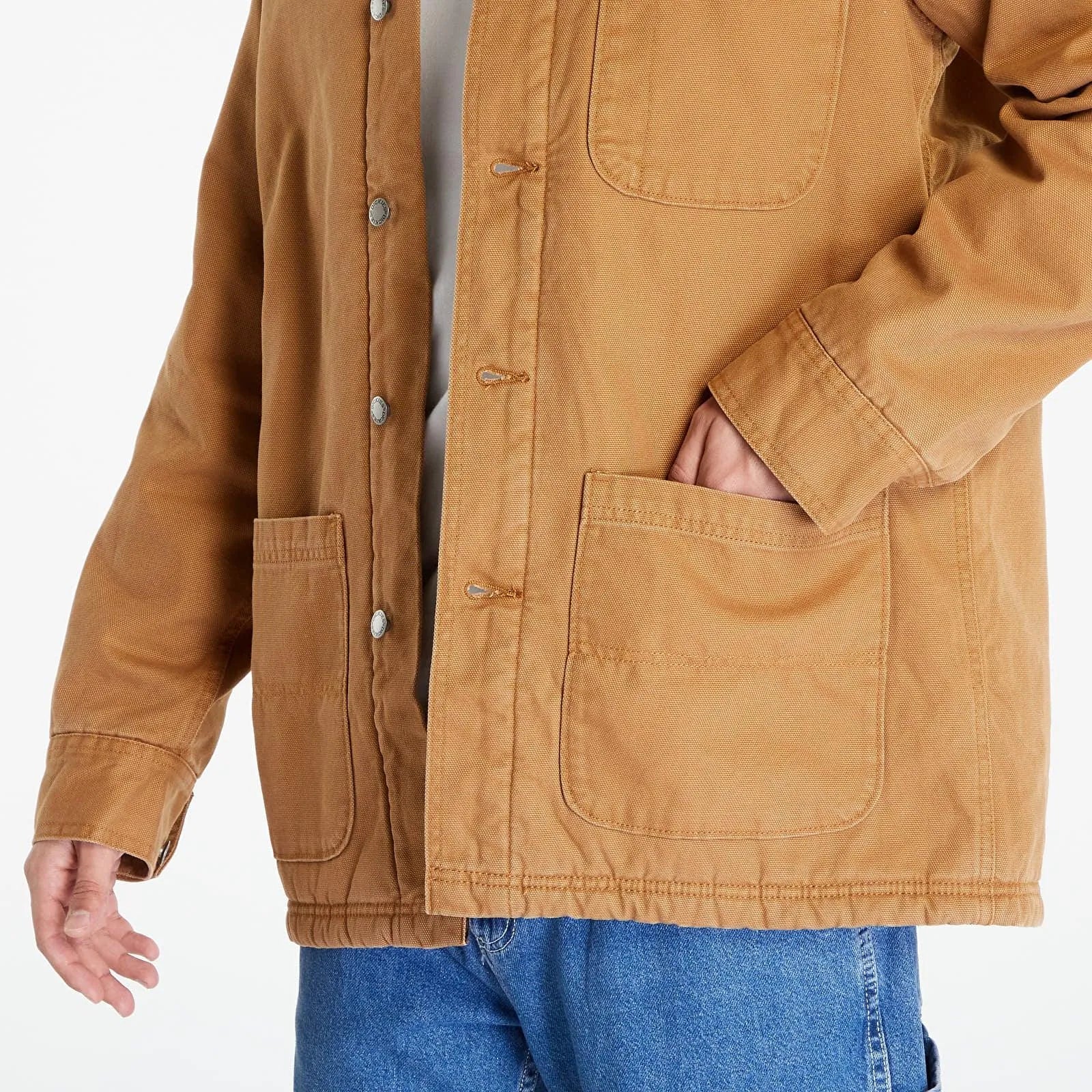 Giacca Dickies Chore Duck High Pile Fleece Line Brown Duck, streetwear,DK0A4XGASBD1, Dickies, 2, 195439924192,