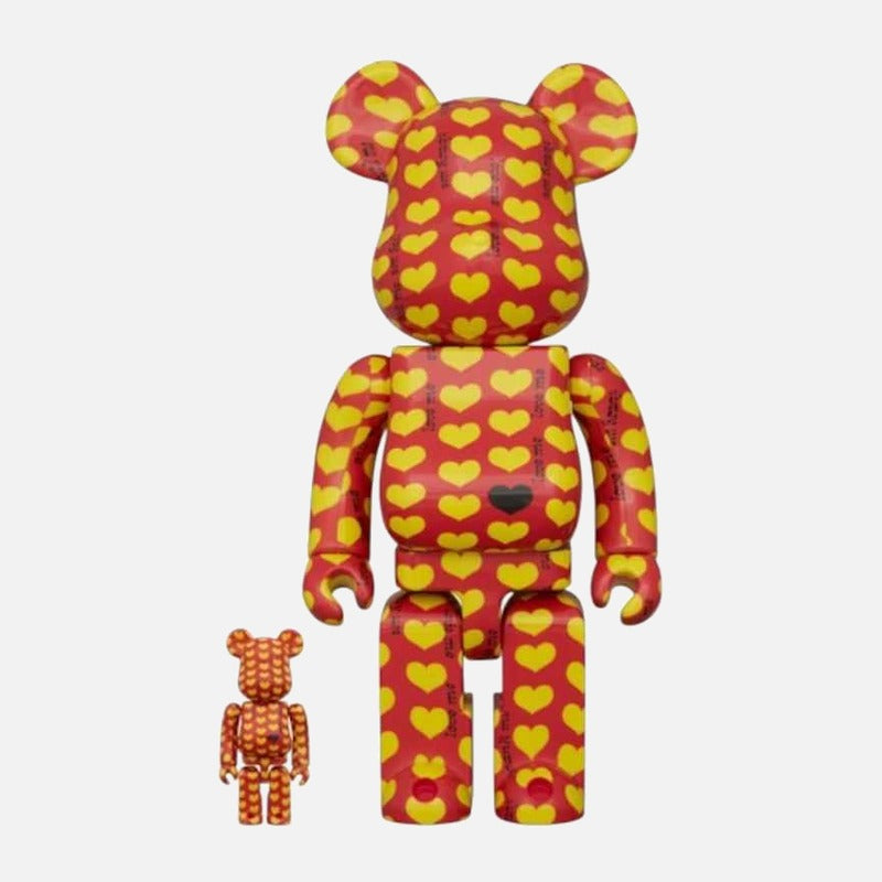 Bearbrick Amplifier Yellow Heart Reverse 100% & 400% Set