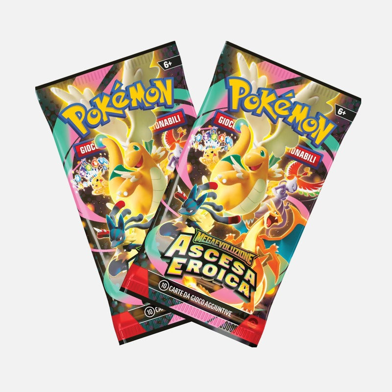 Pokémon Ascesa Eroica Bustina 10 Carte Mega Evoluzione ITA
