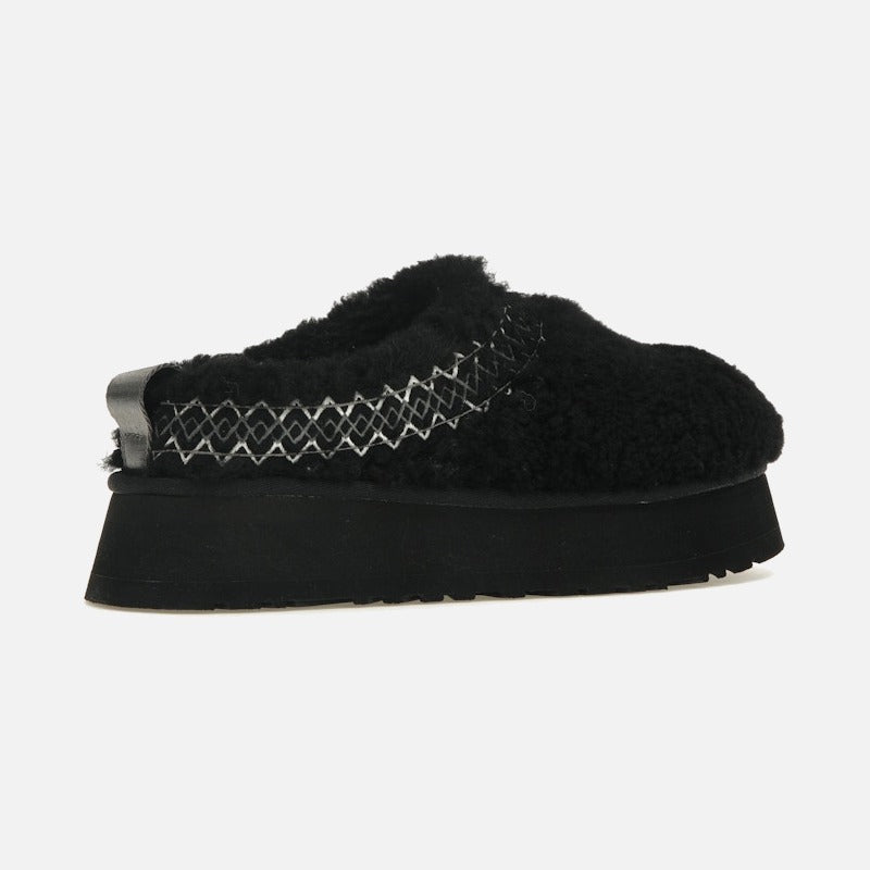 ugg tazz slipper heritage braid black (women's)
