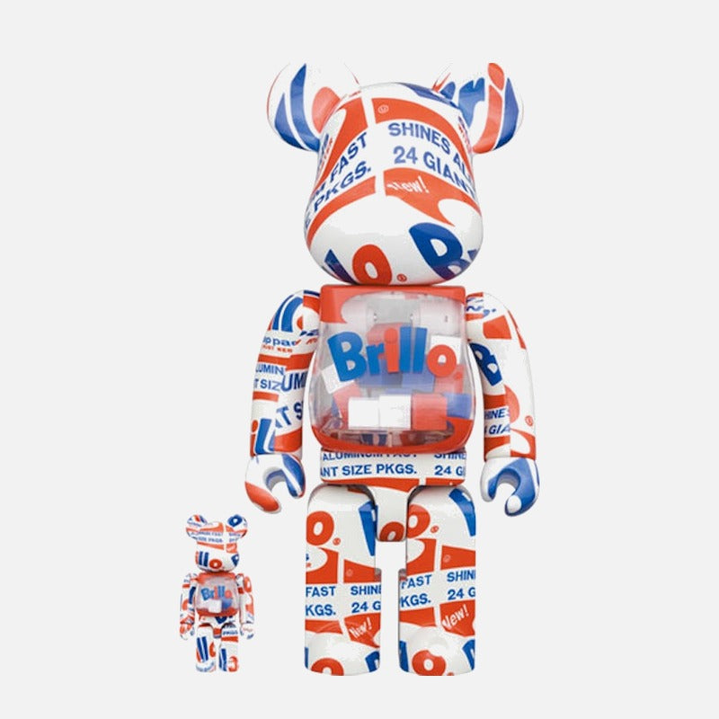 BEARBRICK 100% 400% ANDY WARHOL BRILLO 2022