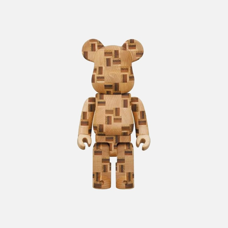 Bearbrick Karimoku Marquetry Chess 400%