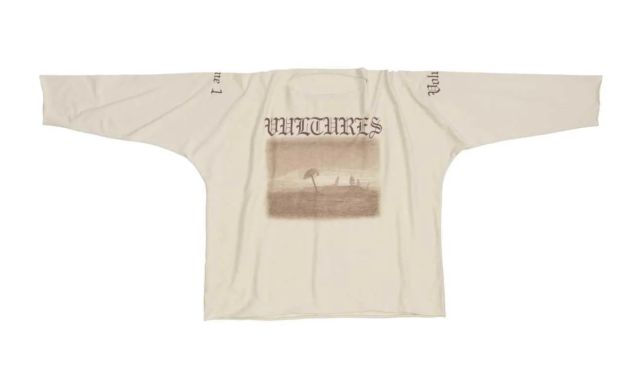 Yeezy Vultures Long T White, streetwear,, Yeezy Merch, 2, ,