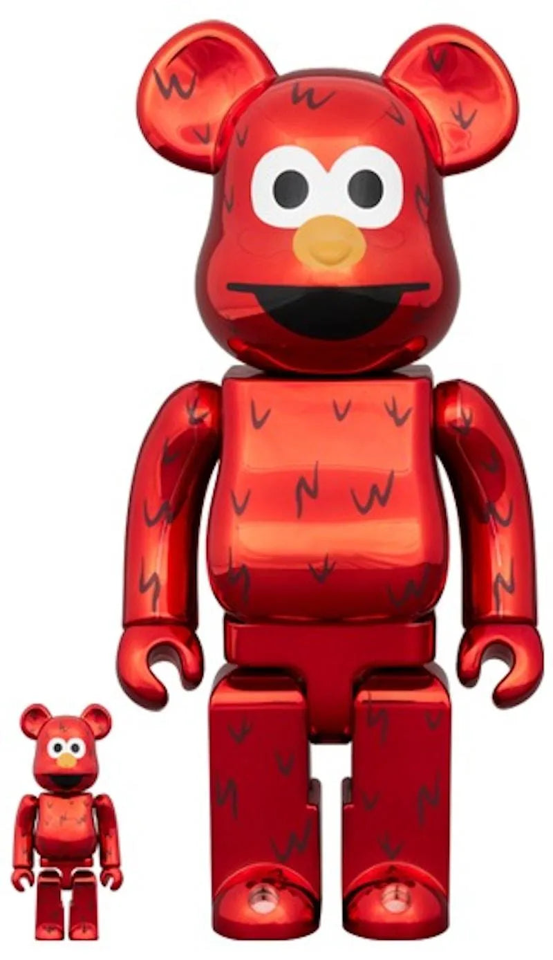 Bearbrick Sesame Street Elmo 100% & 400% Set Chrome, collectibles,BBS, Bearbrick, 1, ,