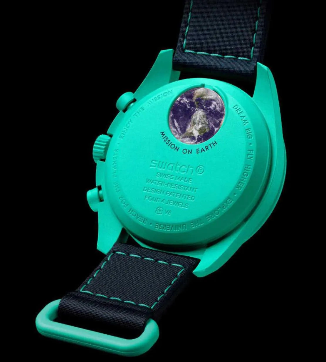 Swatch X Omega Bioceramic Moonswatch Mission On Earth - Polar Lights - Belfagorsneakers