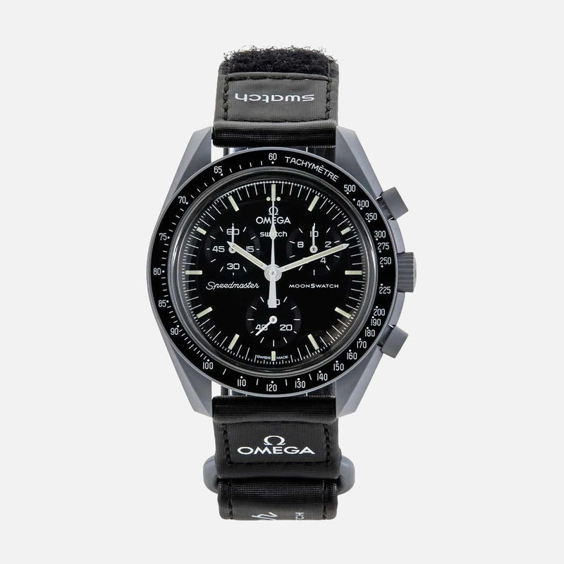 swatch x omega bioceramic moonswatch mission to the moon so33m100