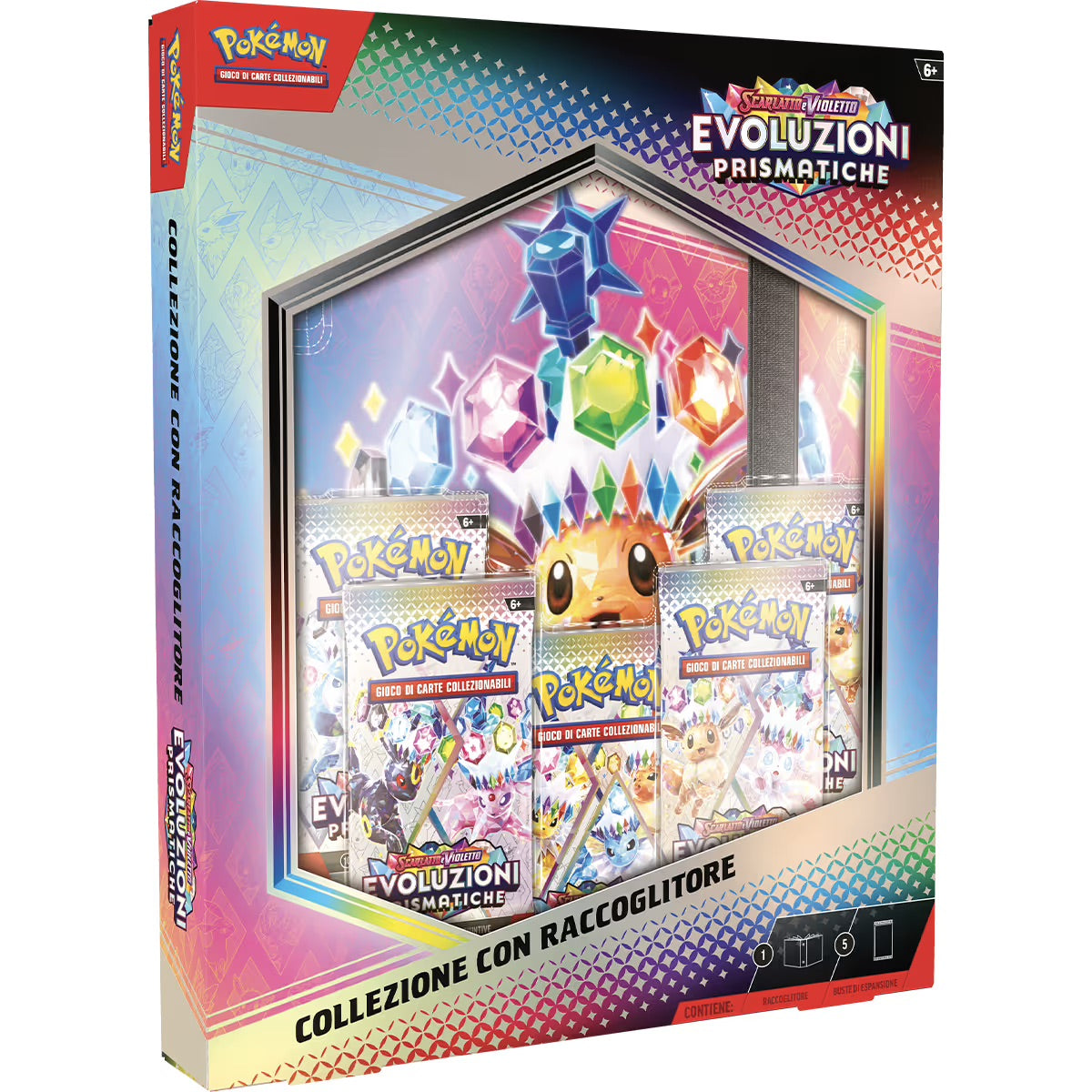 Pokémon Evoluzioni Prismatiche ITA/ENG Collezione con Album Raccoglitore, collectibles,ALBUMEVOLUZIONI, Pokemon, 1, ,