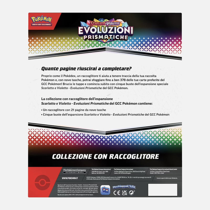 Pokémon Evoluzioni Prismatiche ITA/ENG Collezione con Album Raccoglitore