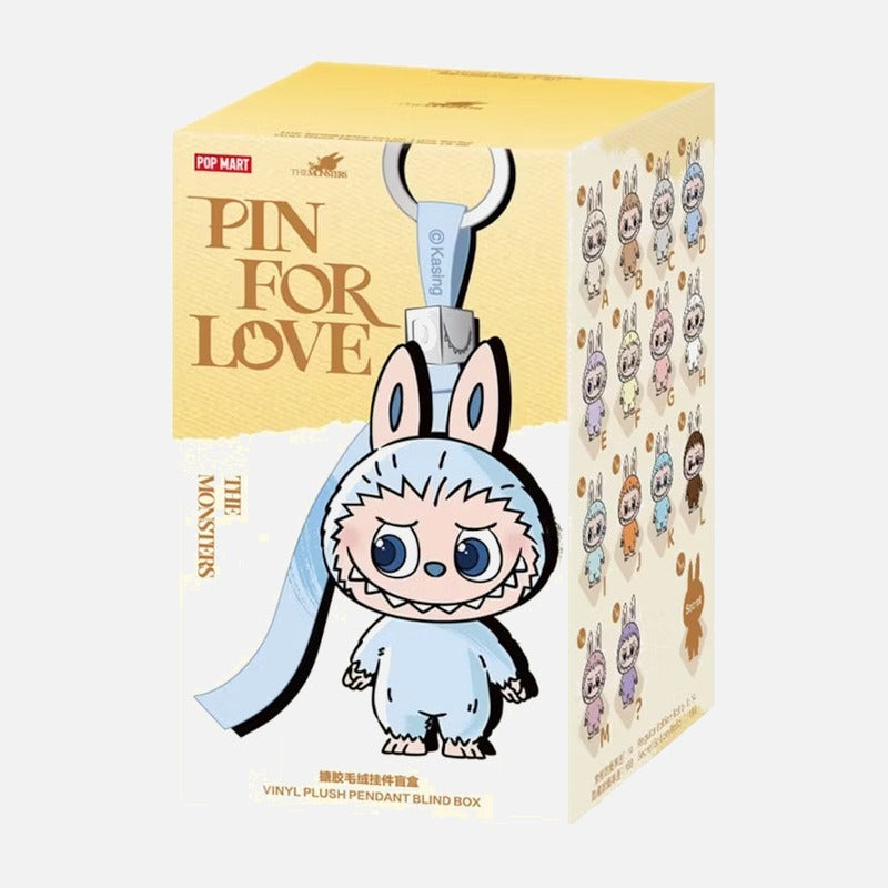 Labubu Pin for Love Series Plush Pendant (A-M) Single Blind Box