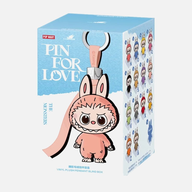 Labubu Pin for Love Series Plush Pendant (N-Z) Single Blind Box