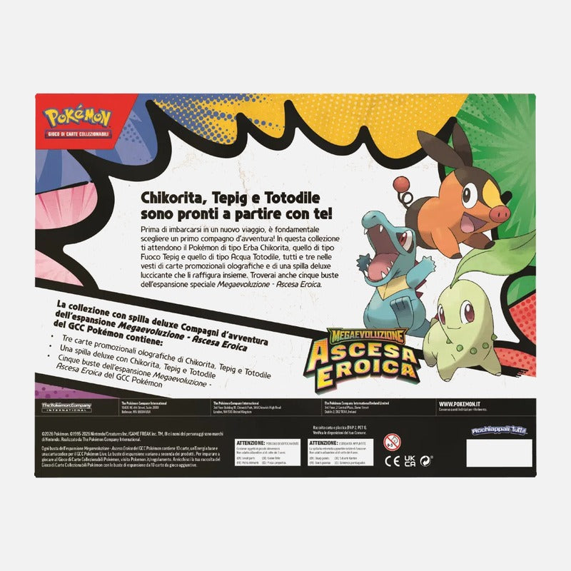 Pokémon Ascesa Eroica Collezione con Spilla Deluxe Compagni D’avventura ITA