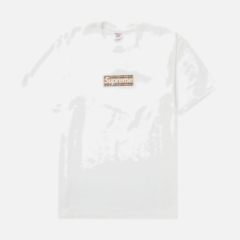 Supreme Burberry Box Logo Tee White