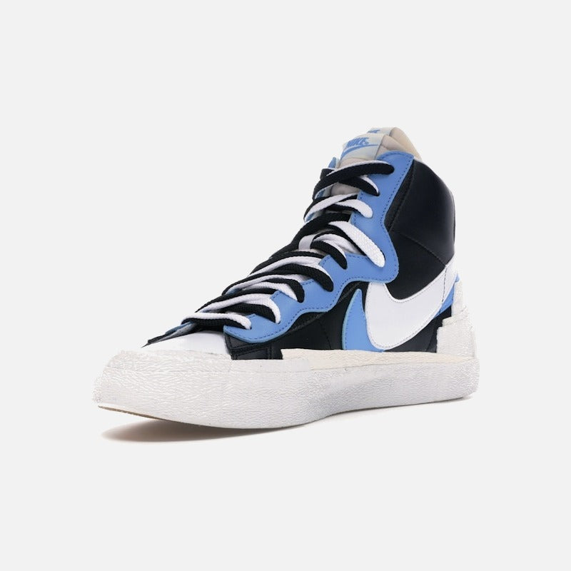 nike blazer mid sacai white black legend blue