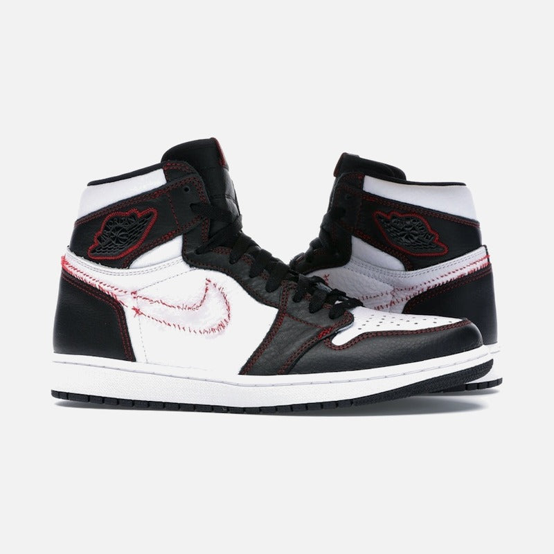 Jordan 1 Retro High Defiant White Black Gym Red