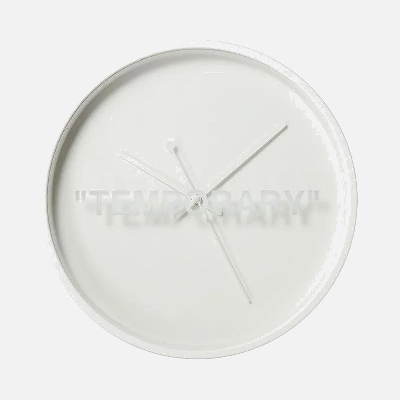 Virgil Abloh X Ikea Markerad "Temporary" Wall Clock White