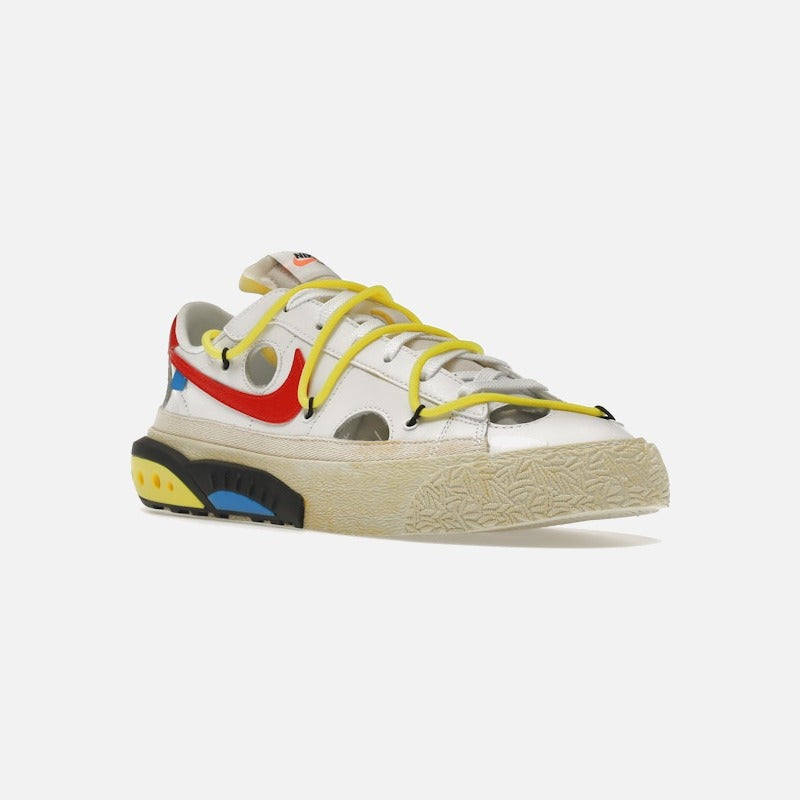 nike blazer low off-white university red