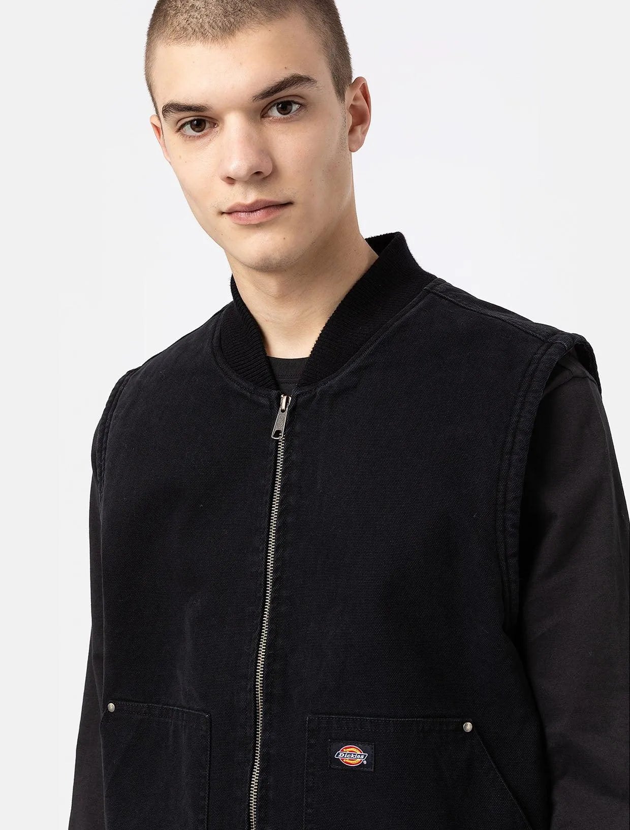 Vest Dickies In Canvas Stone Washed Black, streetwear,, Dickies, 2, ,