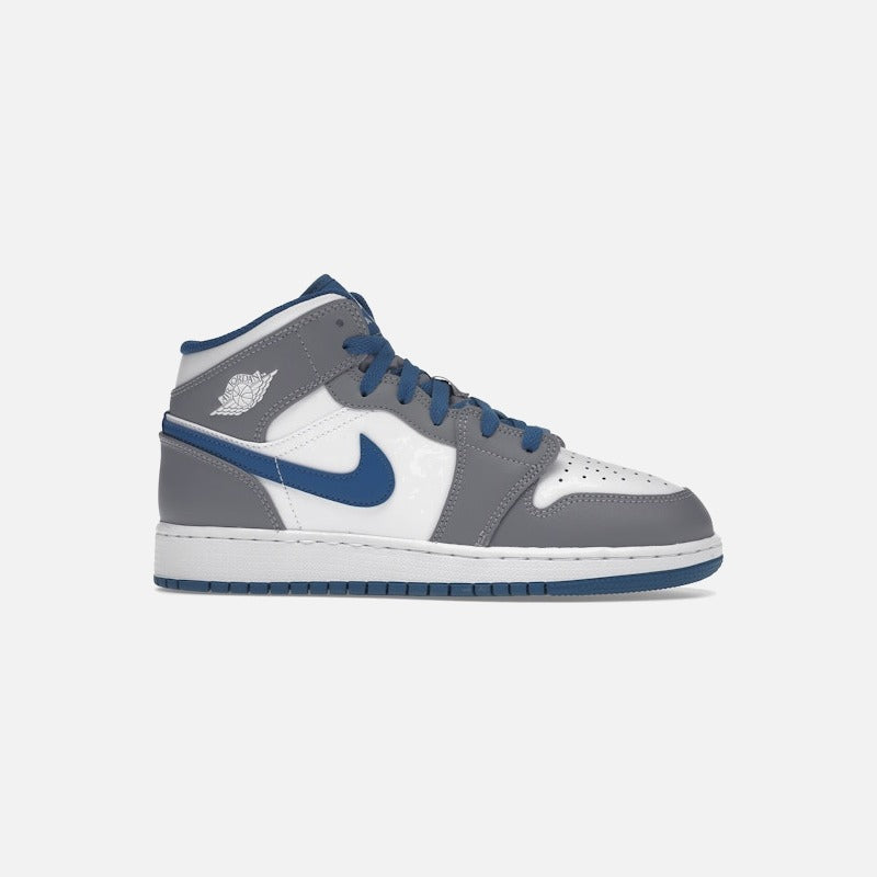 jordan 1 mid true blue cement (gs)