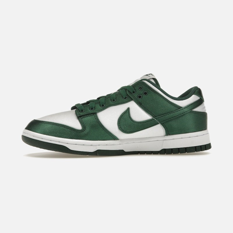 nike dunk low michigan state satin (women's)