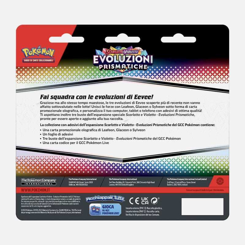 Pokémon Evoluzioni Prismatiche Collezione con Adesivo - ITA