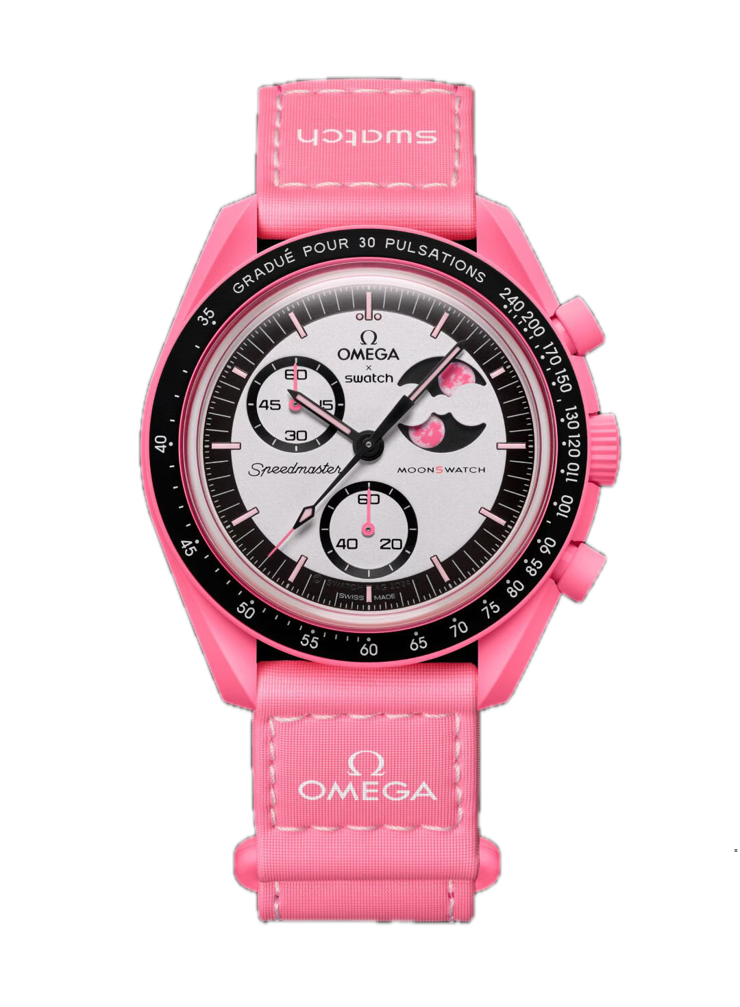 Swatch X Omega Bioceramic Moonswatch Mission To The Pink Moon SO33P700, watches,SO33P700, Swatch X Omega, 1, ,