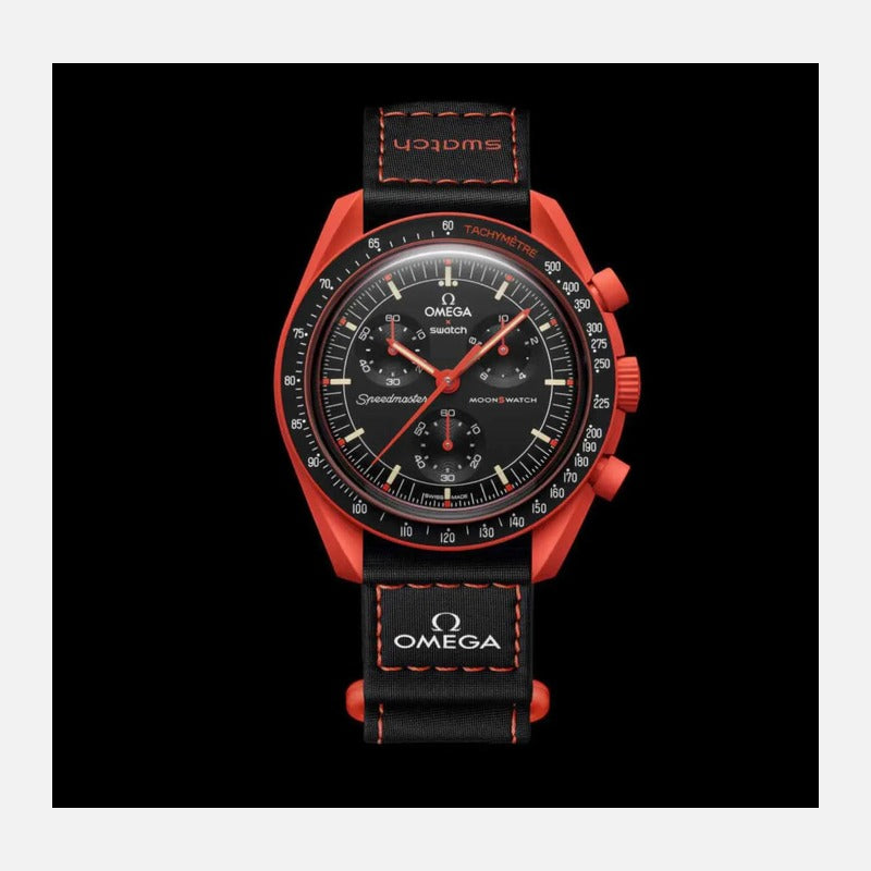 Swatch X Omega Bioceramic Moonswatch Mission On Earth - Lava