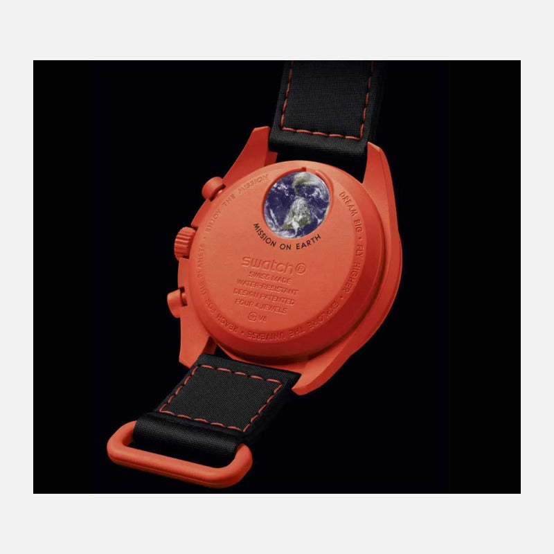 Swatch X Omega Bioceramic Moonswatch Mission On Earth - Lava