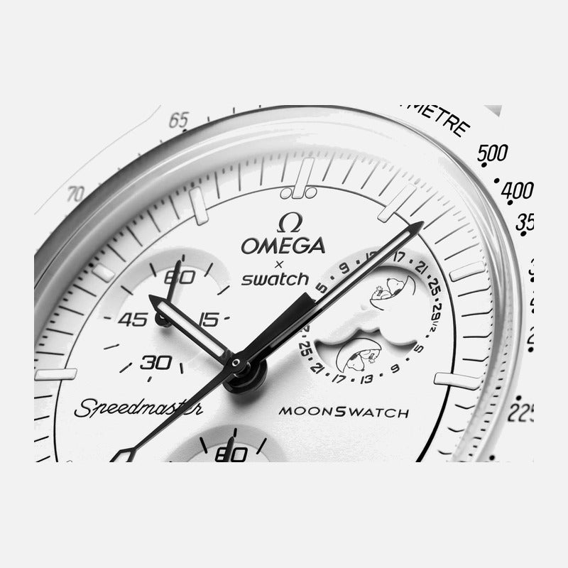 Swatch X Omega Bioceramic Moonswatch Mission To Moonphase Snoopy