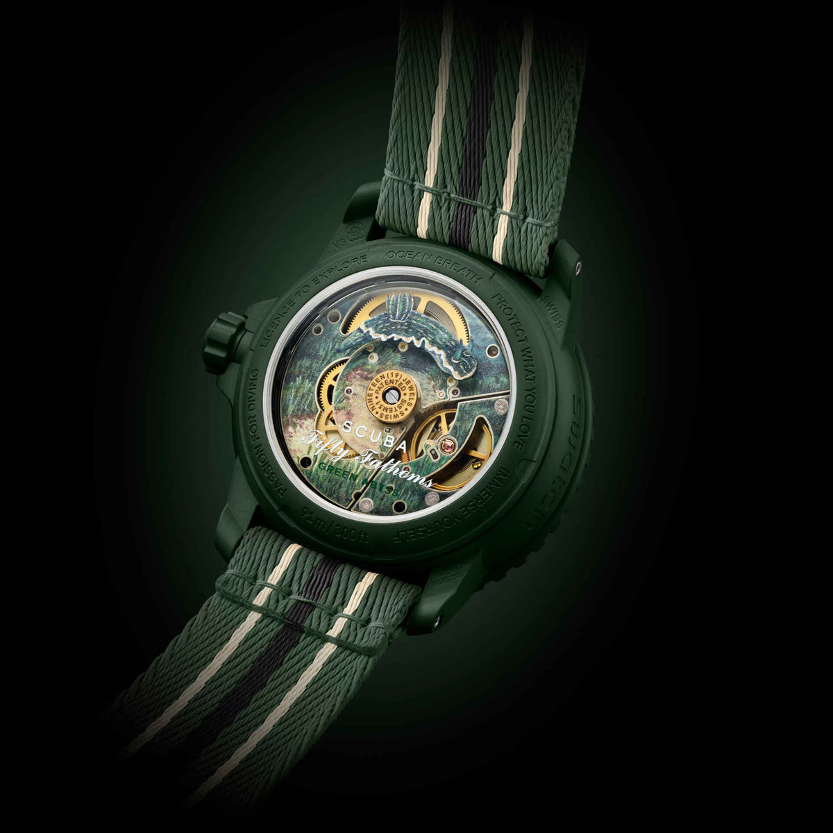 Blancpain x Swatch Scuba Fifty Fathoms Green Abyss SO35G100