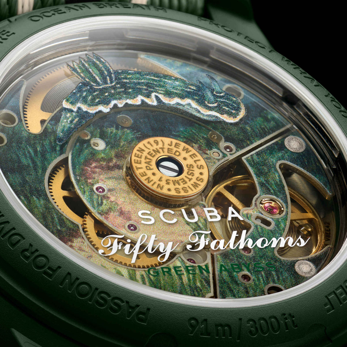 Blancpain x Swatch Scuba Fifty Fathoms Green Abyss SO35G100