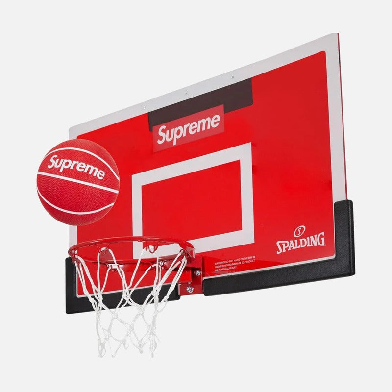 supreme spalding mini basketball hoop red