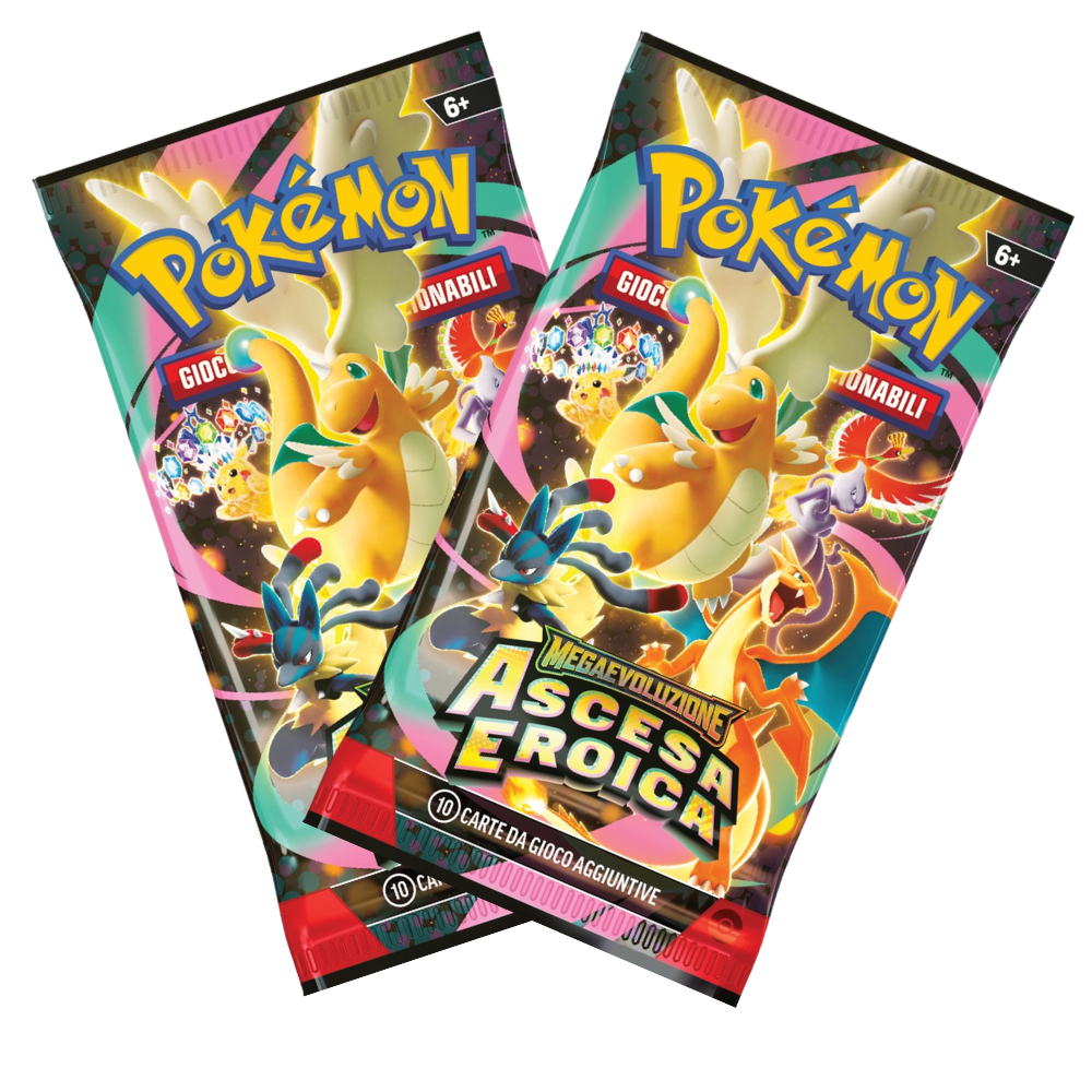 Pokémon Ascesa Eroica Bustina 10 Carte Mega Evoluzione ITA