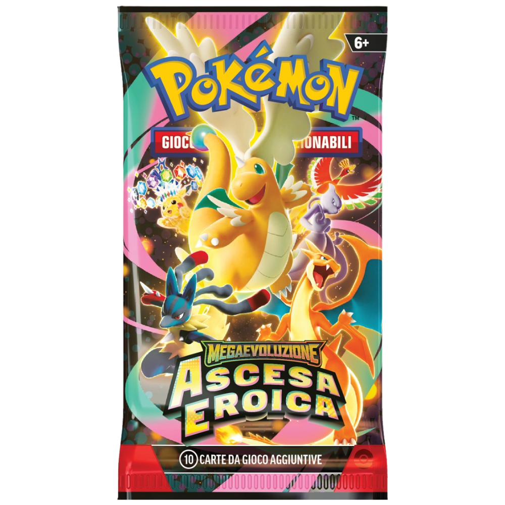 Pokémon Ascesa Eroica Bustina 10 Carte Mega Evoluzione ITA