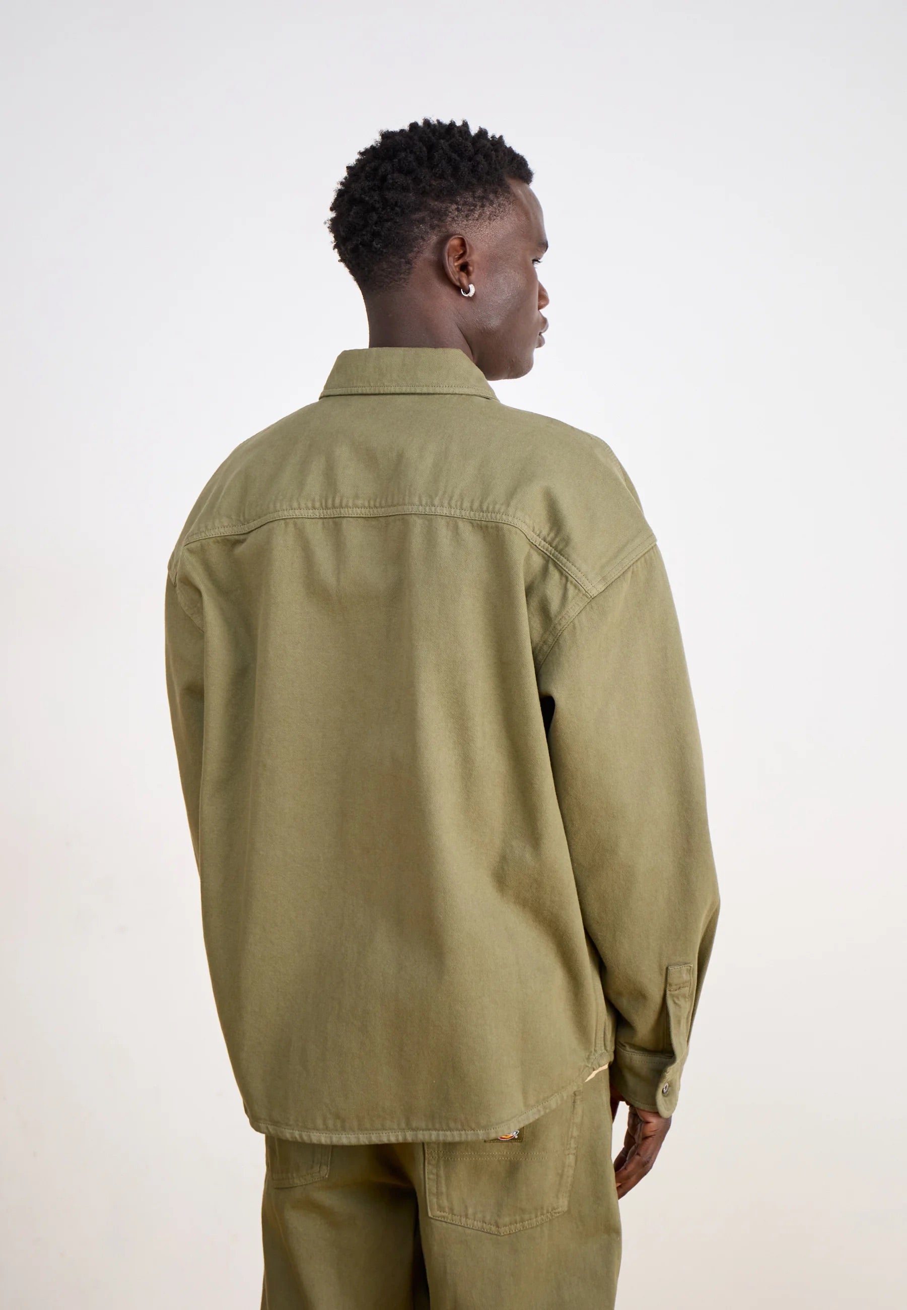 DICKIES OVERSHIRT HOUSTON LS SHIRT MILITARY GR, streetwear,, Dickies, 2, ,