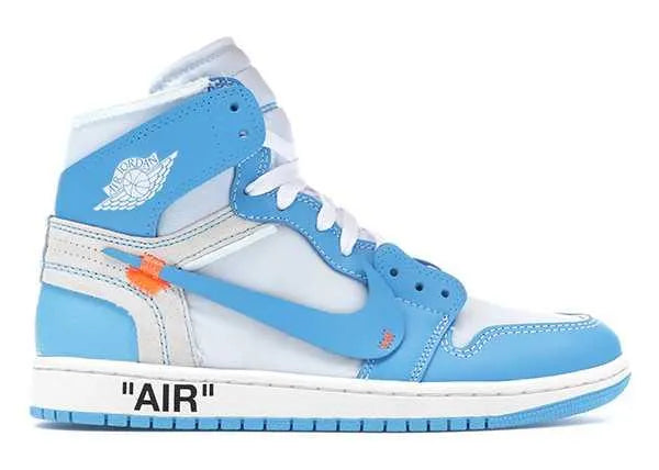 Jordan 1 Retro High Off-White University Blue, sneakers,AQ0818-148, Air Jordan 1 High, 1, 884499157601,