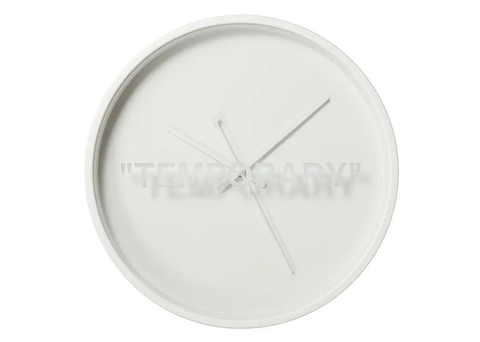 Virgil Abloh X Ikea Markerad "Temporary" Wall Clock White, collectibles,CLCKOFF, ikea, 1, ,