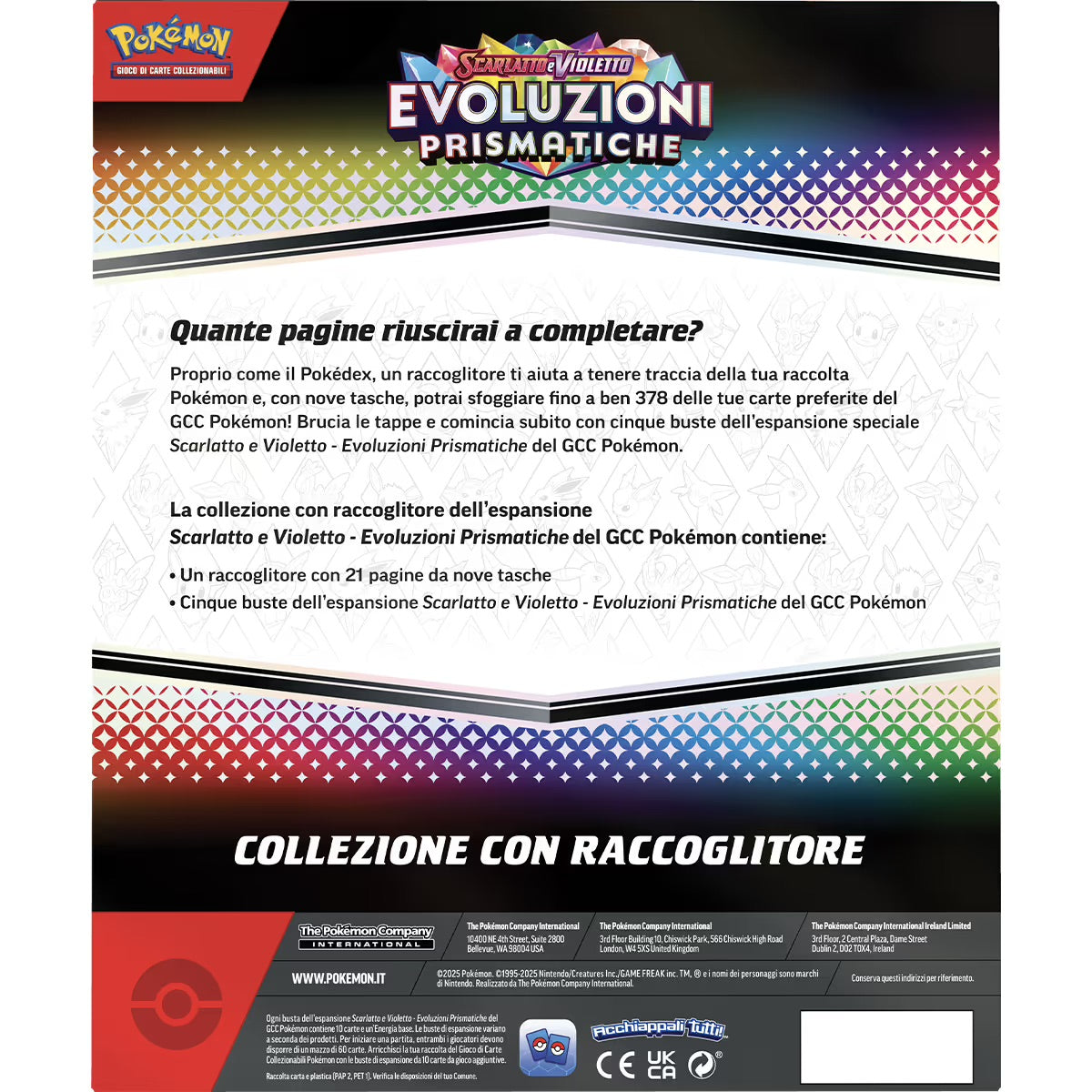Pokémon Evoluzioni Prismatiche ITA/ENG Collezione con Album Raccoglitore, collectibles,, Pokemon, 3, ,