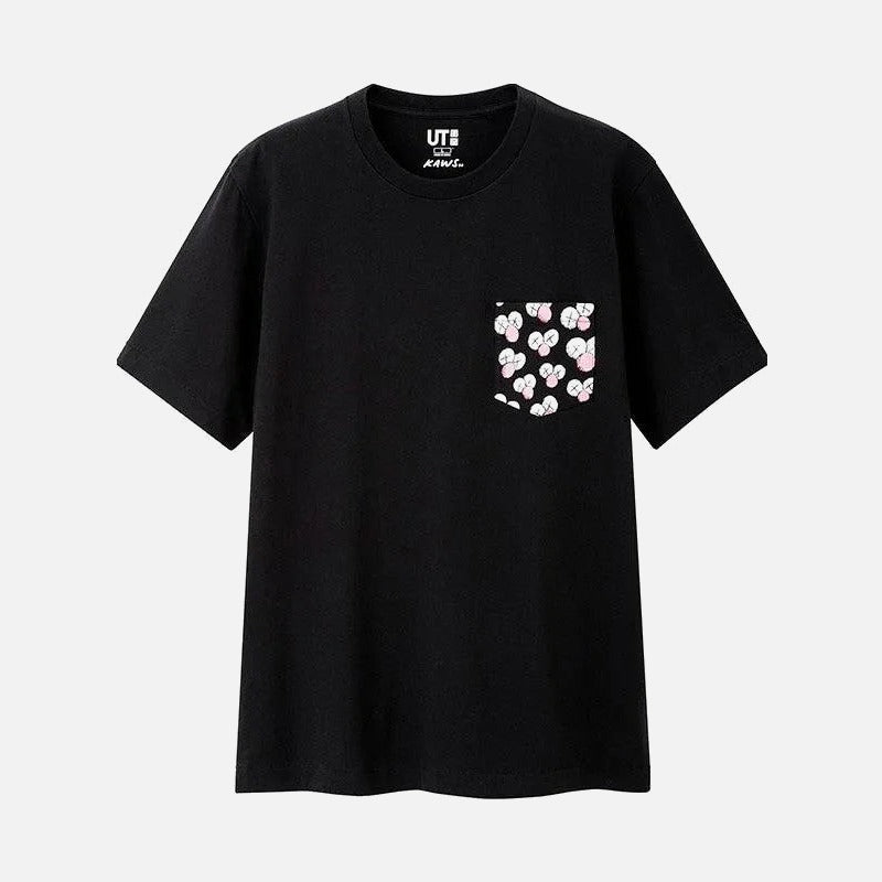 Kaws X Uniqlo Bff Pocket Tee Black