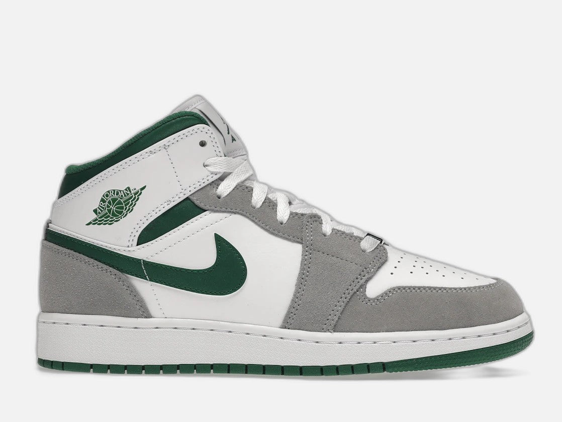 jordan 1 mid se white pine green smoke grey (gs)
