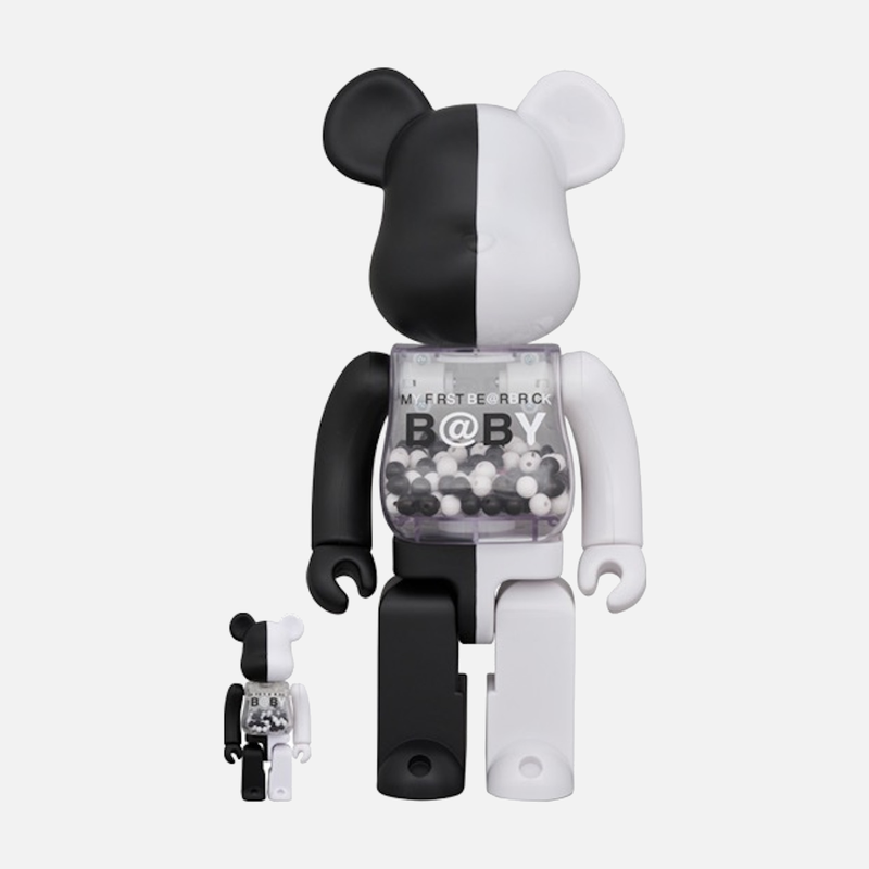 Bearbrick My First Bearbrick 100% & 400% Set Black/White