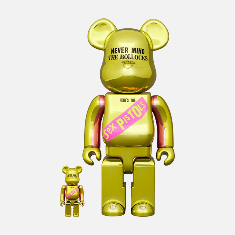 Bearbrick Sex Pistols "Never Mind The Bollocks" 100% & 400% Set Chrome