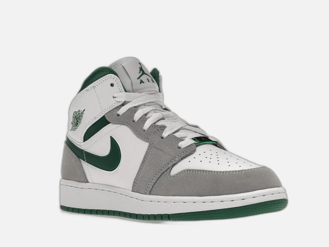 jordan 1 mid se white pine green smoke grey (gs)