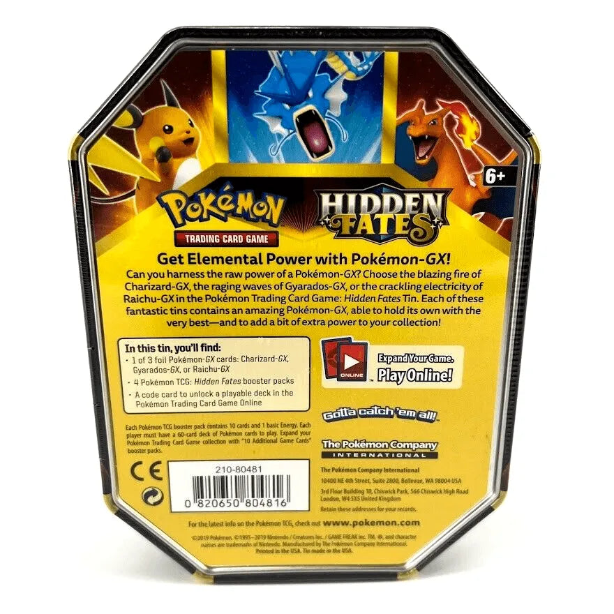 Pokémon TCG Hidden Fates Charizard Tin ENG, collectibles,, Pokemon, 2, 820650169526,