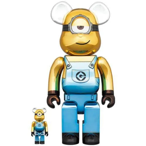 BEARBRICK 100% 400% MINIONS STUART CHROME VERSION, collectibles,4530956607214, Bearbrick, 1, ,