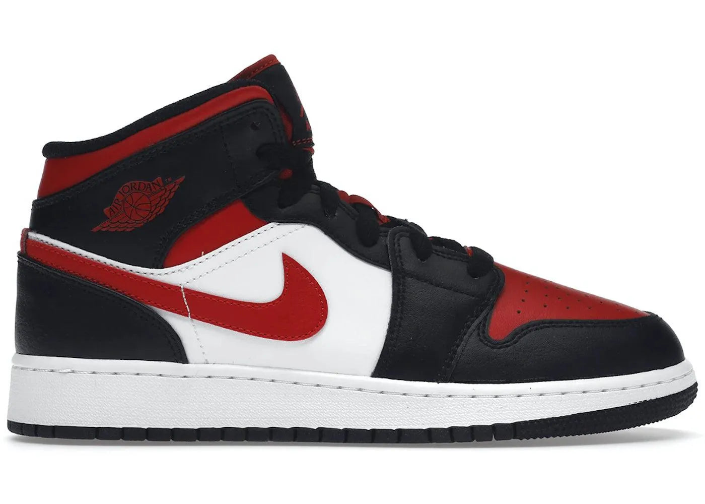 air jordan 1 mid black fire red (gs), sneakers,554725-079, Air Jordan 1 Mid, 1, 196149401973,