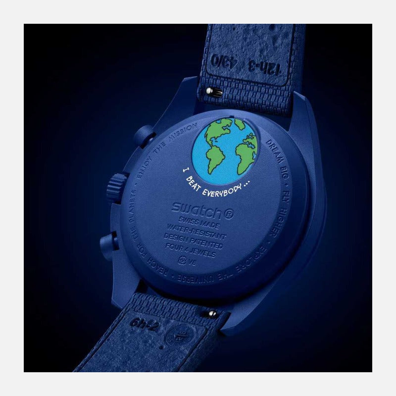 Swatch x Omega Bioceramic Moonswatch Mission To Earthphase Moonshine Snoopy Gold POPCORN SO33N702L