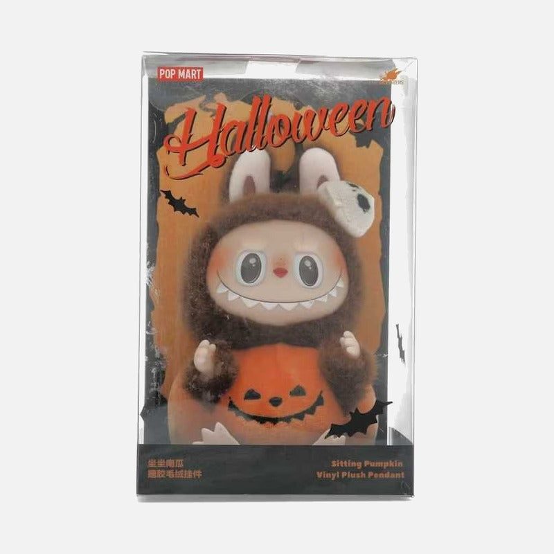 Labubu Happy Halloween Party Series-Sitting Pumpkin Vinyl Plush Pendant