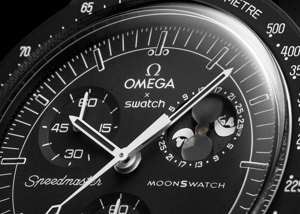 Swatch X Omega Bioceramic Moonswatch Mission To Moonphase Snoopy Black, watches, Swatch X Omega, 2, , , 