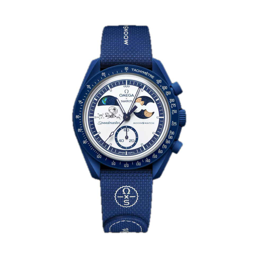 Swatch x Omega Bioceramic Moonswatch Mission To Earthphase Snoopy Gold (Beaver Moon)