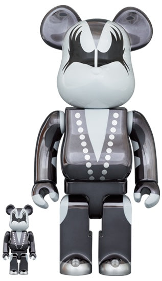 Bearbrick X Kiss Demon 100% & 400% Set Chrome Ver., collectibles,4530956608877, Bearbrick, 1, ,